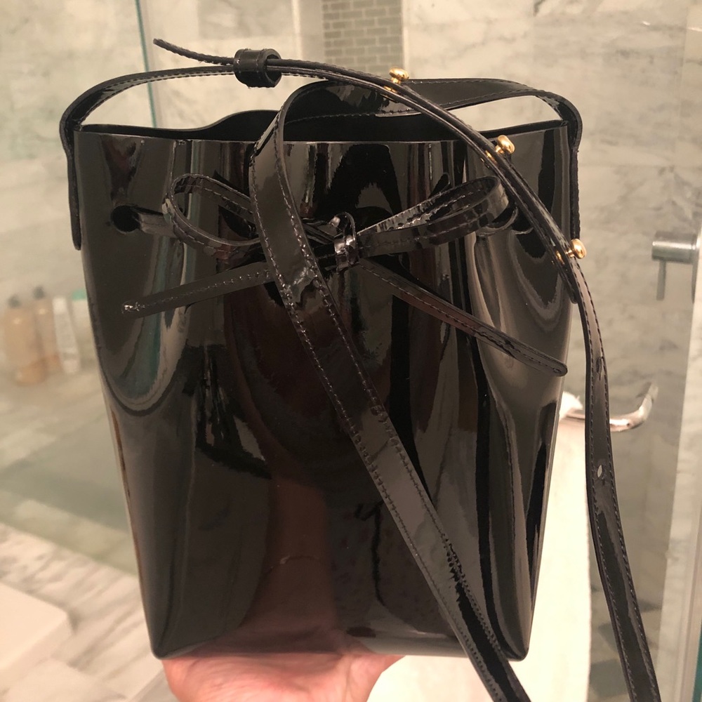 Mansur Gavriel Patent Leather Bucket Bag